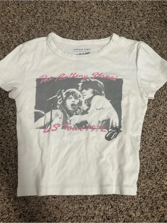 American Eagle Outfitters Tops - American Eagle Outfitters White Kids Rolling Stones Graphic Tee XS